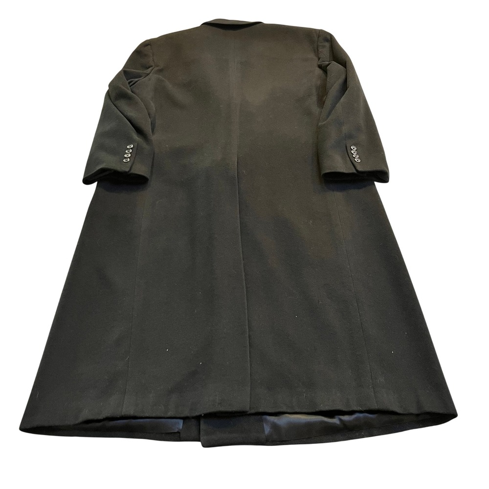 Bloomingdale's Loro Piana 100% Cashmere Double Breasted Overcoat Black 46R USA‎ - Picture 12 of 16